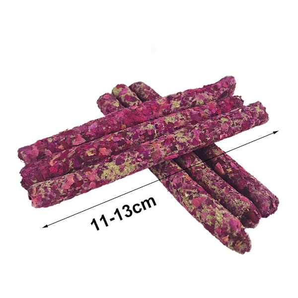 6 st Kanin Tuggpinnar Blandade Naturliga Blommor Tuggleksaker Godis för Kanin вυ O2C6 secondary colours C