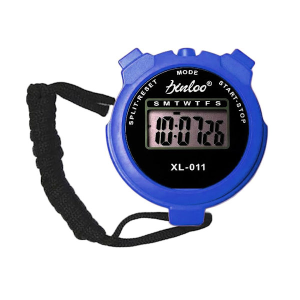 Digital Handhållen Sportstoppur Stoppur Timer Alarmräknare blue 1size