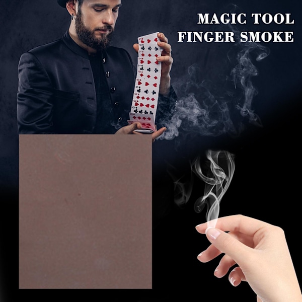 10X Magisk Rök från Fingertoppar Magiskt Trick Överraskningsrekvisita Osynligt Spratt O4U1 10 pcsA 5*7cm