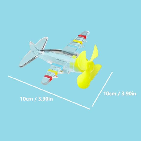 Elektrisk Cykel Dekoration Vinddriven Litet Flygplan Bil Leksak Trefärgade Lampor Ornament E1p7 Red One size