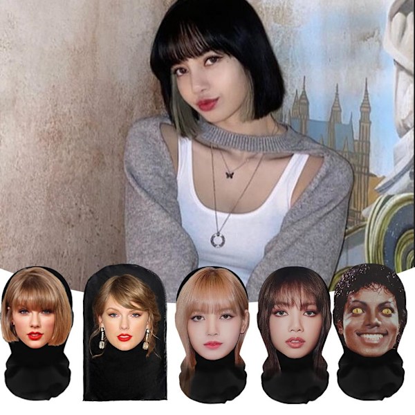 Taylor Swift 3D Mask Lisa 3D-Printad Rolig Huvtröja Ansikte Show Parodi Knepig Balaclava skull headgear One-size