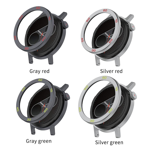 Bezel Styling Kompatibel med CMF by Nothing Watch Pro 2, Ersättningsram, Reptålig, Rostfritt Stål Skydd, Kompatibel grey red For CMF Watch Pro2