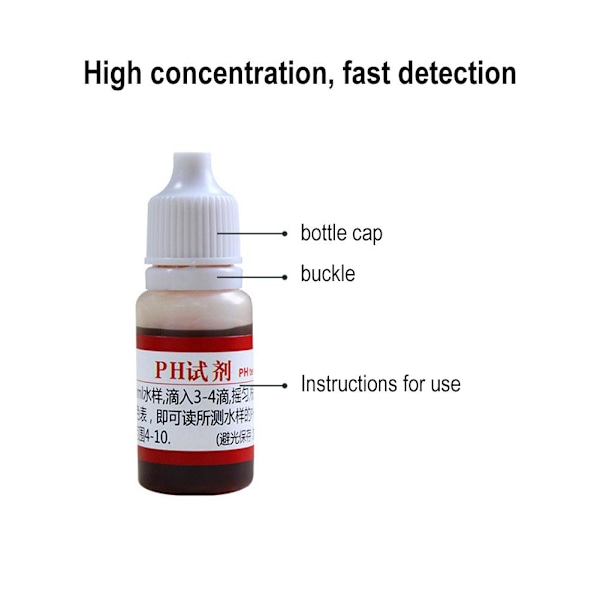 10 ml (A) $ph snabbtestreagens för vattenkvalitet N4H2. B0L9 V6H5