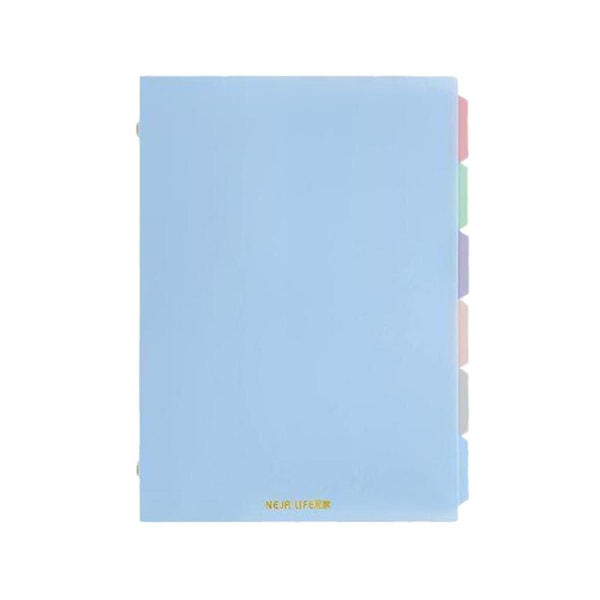 A5 Löstagbar Ringpärm Anteckningsbok Linjerad Pastellfärger Skolmaterial Blue  A5