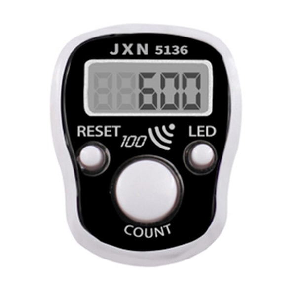 1x Digital Tasbih LED-display Pip-ljud Handräknare Dörr Finger Sembahyang Doorgift Digital Z9H0 white onesize