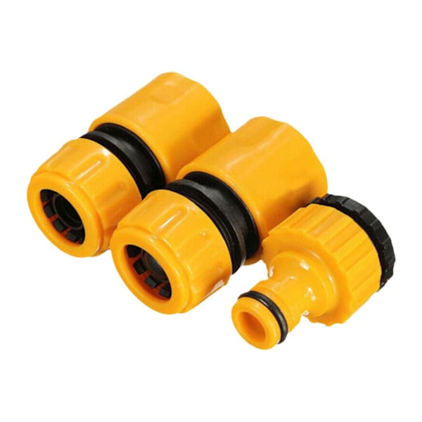 3 st/set Snabbvattenkoppling 3/4 \"och 1/2\" Vattenrör Bevattningsslang Koppling Kran Slang E1J4
