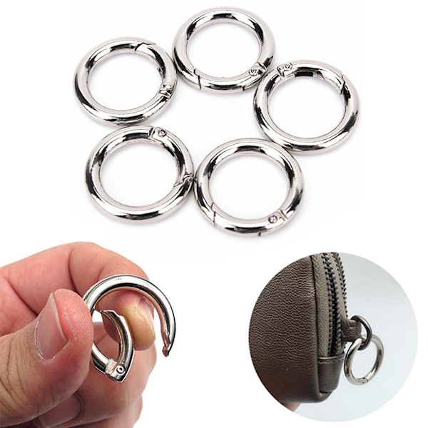 6x/Set Cirkel Rund Karbinhake Camp Fjäder Snäpp Clip AU S4J4 Krok