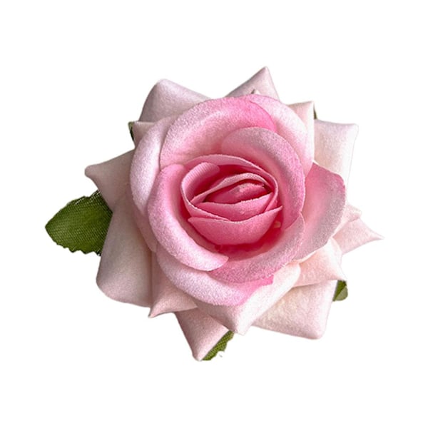 Ros Hårnål Högkvalitativ Hårnål för Lösa Hårstrån Anknäbbsklämma Högt Värde Brosch Hårprydnad Hårblomma W1B4 pink one-size