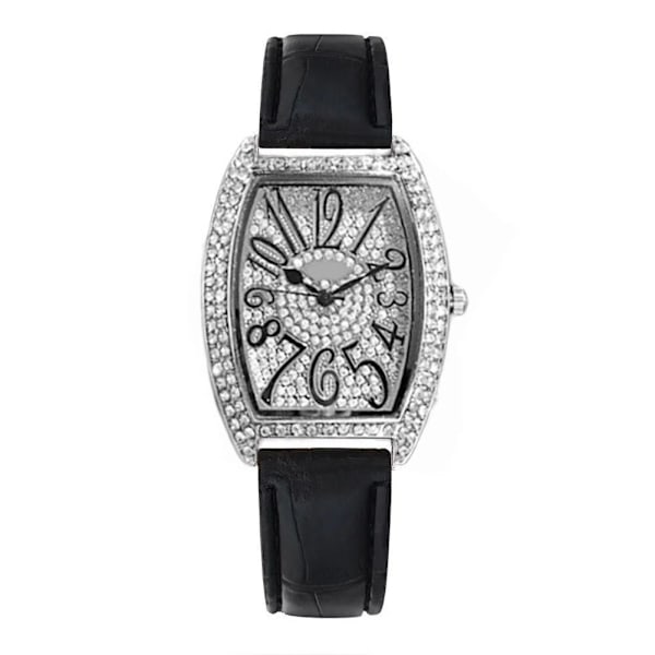 Dam Quartz Klocka Retro Stil Tunnformad Armbandsur Klocka Kvinnlig Student C3s0 Black One size