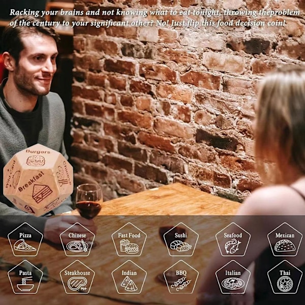 Date Night Tärningar Idé Födelsedag Årsdag Par Presenter till Hennes Honom Pojkvän UK C 1pcs