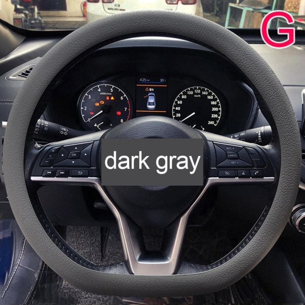 Bilsilikonrattkåpa Cover Autotillbehör U dark gray onr-size