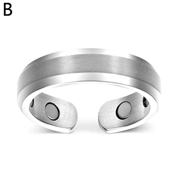 Magnetisk Ring Magnetisk Hälsovård Ring silver One-size