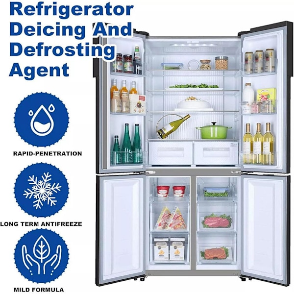 Avfrostningsspray för Kyl och Frys, 120ml Avfrostningsspray för Kyl och Frys, Avfrostningsspray för Kylskåp, Avfrostningsspray för Kyl 120mlB 2pcs