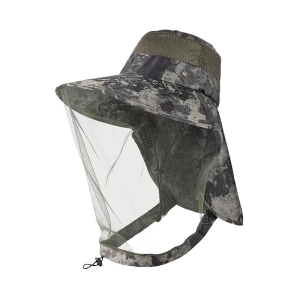 Stor solhatt med bred brätte för män, sommarfiskehatt, vandring U6O4 UV-fiske P3X8 Army Green 1pcs