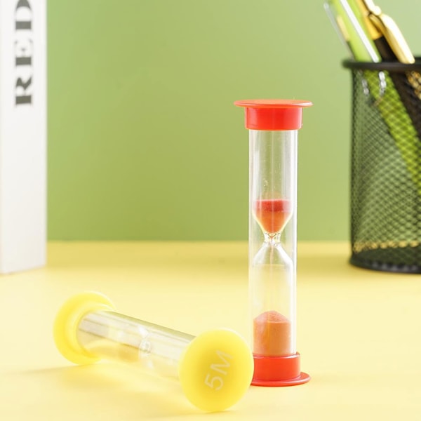 1/2/3/5/10 Minuters Sand Ägg Timer Undervisningsspel Tandborstning Timing Sekund~ red One-size