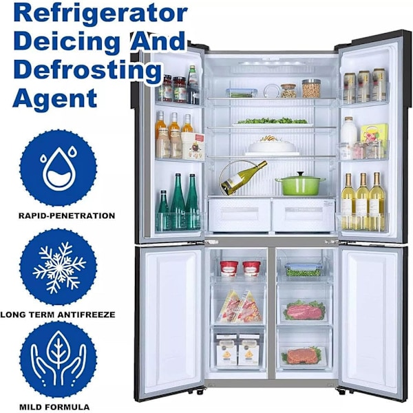 Avfrostningsspray för Kyl och Frys, 120ml Avfrostningsspray för Kyl och Frys, Avfrostningsspray för Kylskåp, Avfrostningsspray för Kyl 120mlB 2pcs