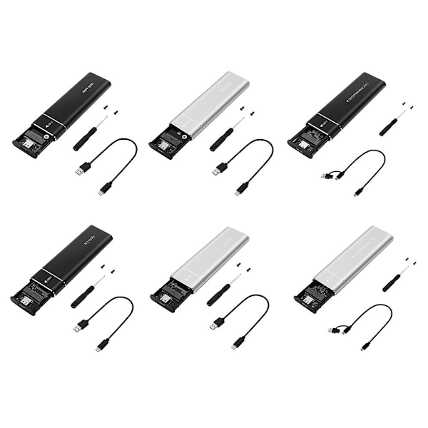 M.2 NVMe SSD-kapsling USB 3.1 Gen 2 till NVMe PCI-E M.2 Drive SSD Hårddisk Ny sliver NGFF