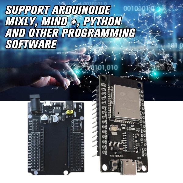 NodeMcu ESP32-WROOM-32 NodeMcu Utvecklingskort Dubbla Kärnor WLAN  Expansion Board One-size