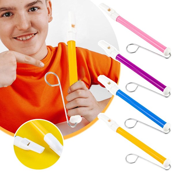 Rtyweth Glissandoflöjt Instrument Barn Musikleksaker Förälder-Barn Roliga Spel Musikinstrument Gåva K7R7 Rolig Blue One size