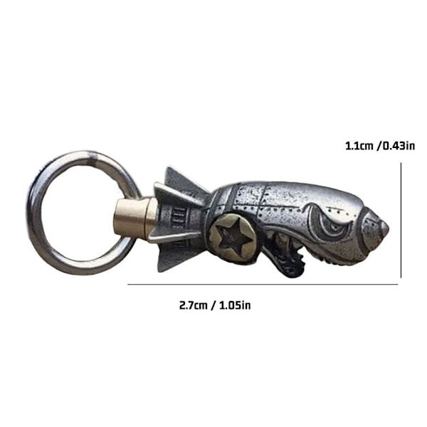 Hajraketbomb Nyckelring, Dödskalle Flasköppnare Nyckelring, Coola Flasköppnare Nyckelringar, Rolig Handgjord Graverad Nyckelring style2 One size