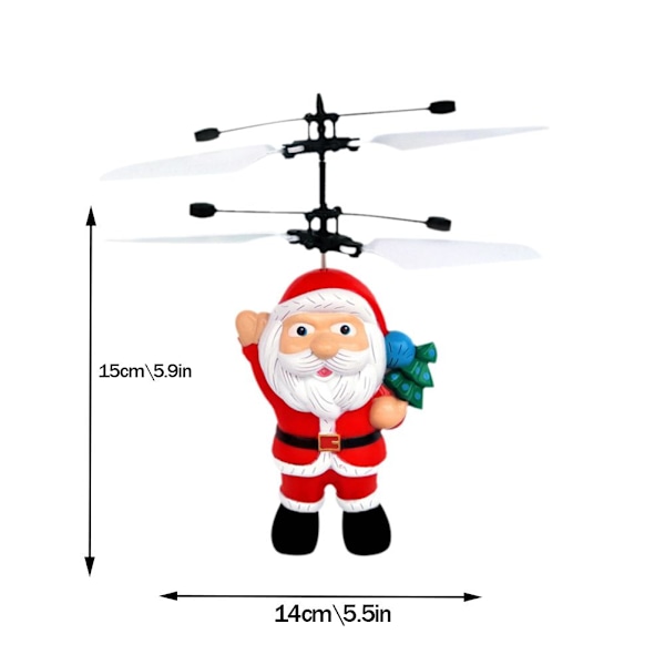 Flygande Jultomteleksaker, Jultomteflygplansleksak, Elektrisk Jultomtehelikopterleksak, Infraröd Induktionskontrollleksak, Jultomte