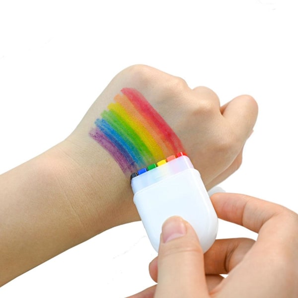 Pride Sminkstift Festival Party Intensiv Ansiktsfärg Rolig Flagga kropp Y7J4 X3K8 2pc onesize