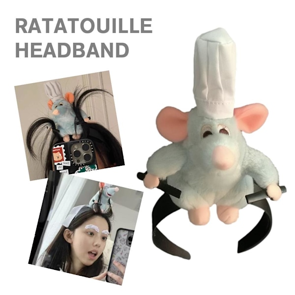 Ratatouille Hårband Plysch Unik Personlighet Artistisk