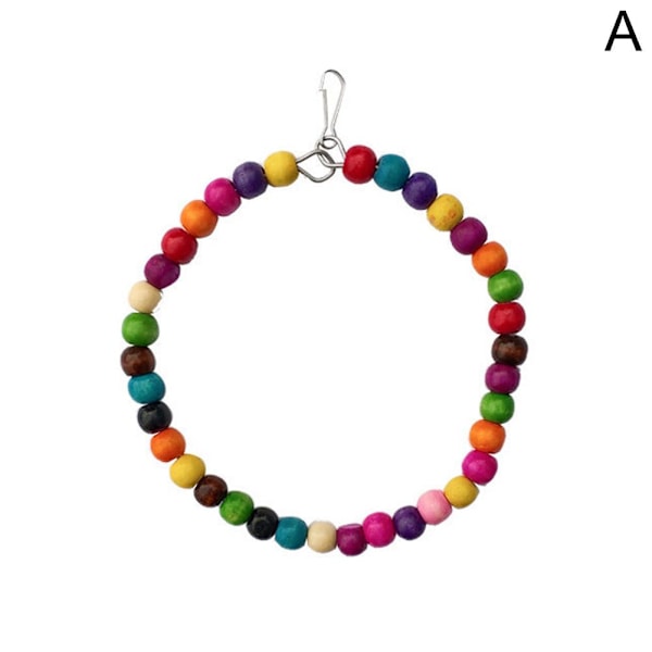 Papegoja Fågel Leksak Bur Fågel Leksaker Set Leksak Fågelbur Papegoja Leksaker Tillbehör Lo D2C8 multicolorC C
