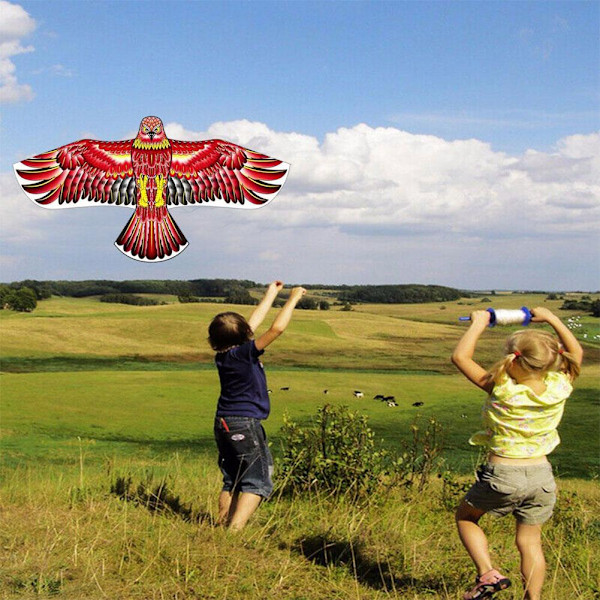XIAOBAN Drakar för att Skrämma Fåglar, Stor Utdragbar Drake Fågelskrämma, Fågelhök Flygande Drake, Fågelskrämma Flygande Drake, Örndrakar Fågelskrämma med red 1.2m+20m line
