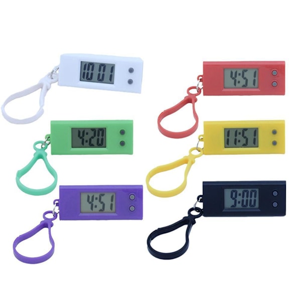 RYGRZJ Mini LCD Digital Klocka Sovrum Enkel Liten Elektronisk Klocka Bärbar Gammal Man Tyst Ord Klocka Skrivbord Stor Examen Studentbord