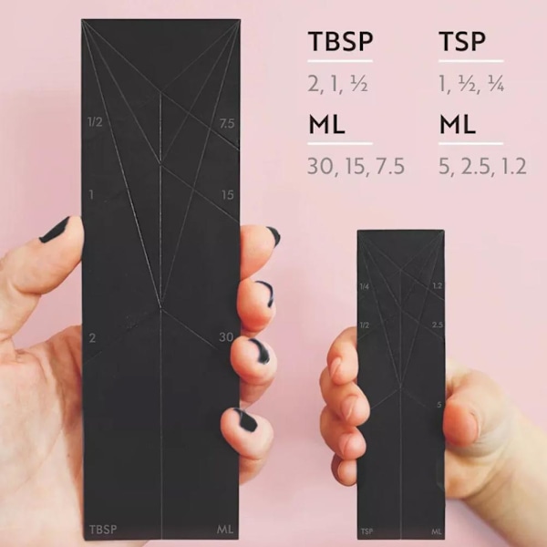 POLYGONS FLAT 3-i-1 MÄTSKEDAR Olika Storlekar Sked Multifunktionell^ Red S+L