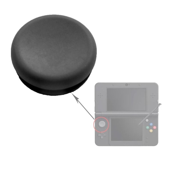 Ersättningsgrå joystick tumstock cirkel pad keps för 2DS 3DS black 1pcs