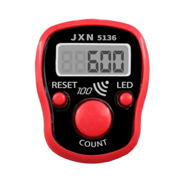 1x Digital Tasbih LED-display Pip-ljud Handräknare Dörr Finger Sembahyang Doorgift Digital Z9H0 red onesize