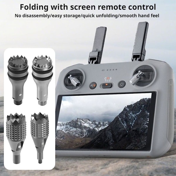 Gäller för DJI Fjärrkontroll Teleskopisk Joystick Silver for FPV 1/2/3 and RC Pro