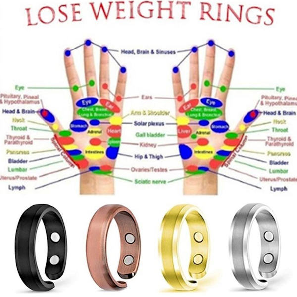 Magnetisk Ring Magnetisk Hälsovård Ring gold One-size