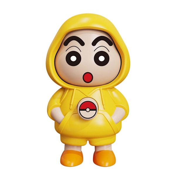 Crayon Shin-chan Ansiktsbytande Docka Nyckelring Leksak Pressleksak Dekompression Uttryck A2Z0 Yellow One size