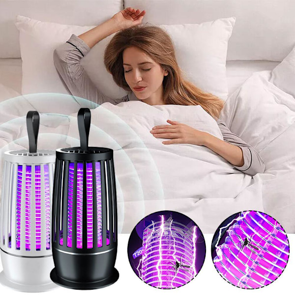 1-pack Elektrisk Myggdödarlampa Portabel LED-lampa Flugsmälla J4P1 Bug X4R2 Black One size