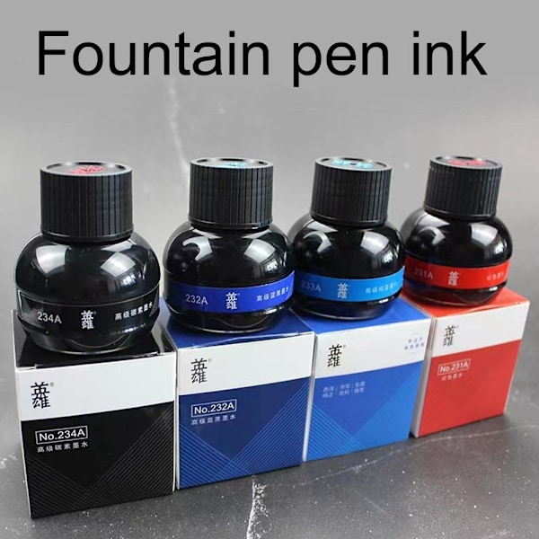 Glasflaska Bläck Fontänpenna Bläck Refill Patron Skola Kontorsmaterial R5 black 70ml