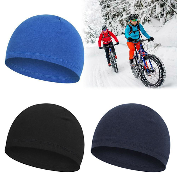 Tunn Sportmössa Fukttransporterande Andningsbar B0J2 ию Hjälmfoder ♤♤ Deep Blue 1pcs