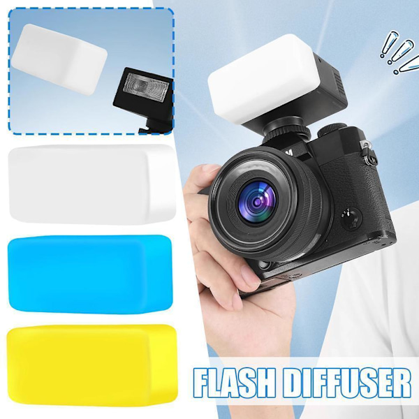 Mjukt ljusskydd för Godox IM30 IFlash Pocket Camera Flash Diffuser.- L4O5 blue For Godox iM30