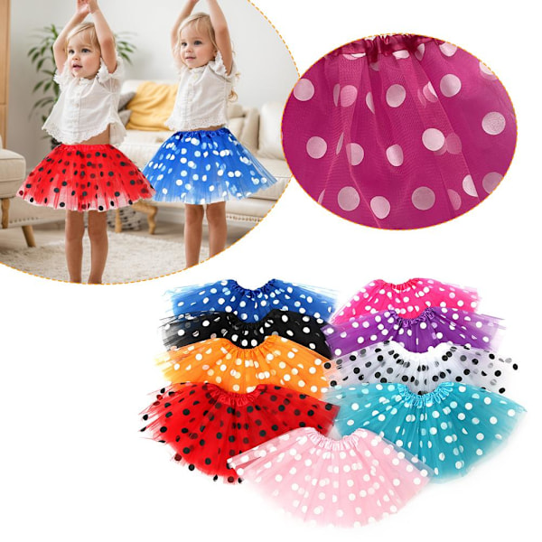 Barnkjol, tyllkjol, barn, raggkjol, meshkjol. Red 1pcs