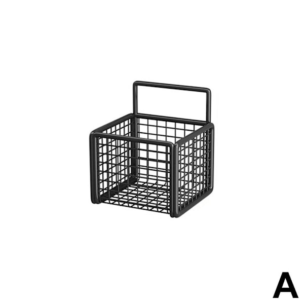 Vägghängd Förvaringshylla för Lök, Ingefära och Vitlök, Multifunktionell, Punch-fri C8e8 blackC triple grid