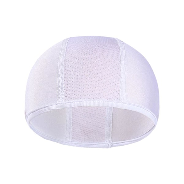 1 st Andningsbar Sport Snabbtorkande Skull Cap Hatt Ridfoder Inner USD H0V3 white onesize