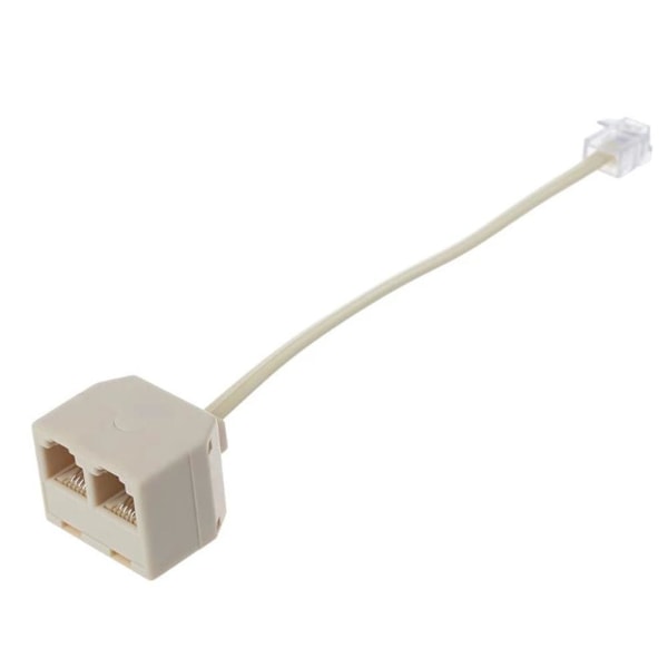 Telefon Splitter, RJ11 6P4C 1 Hane till 2 Hona Adapter, 2 RJ11 Way G9V0 R3U4!