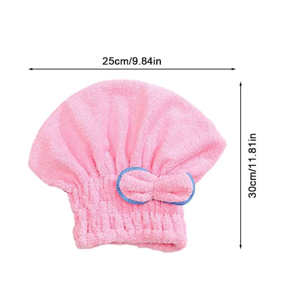 Superabsorberande Hårhandduk Wrap För Vått Hår Mikrofiber Mössa Hårtorkning W1U4 coffee 1PC