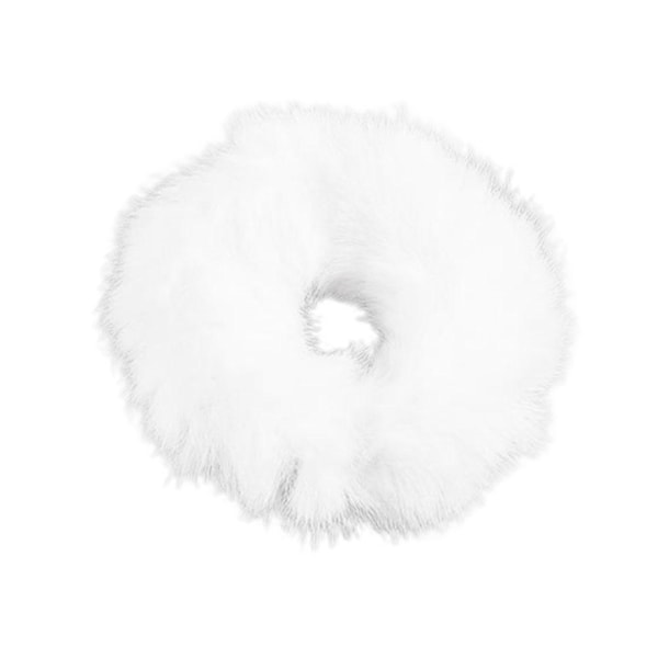 Mjuk och fluffig hårscrunchies, plyschimitation pälshårband peach one-size