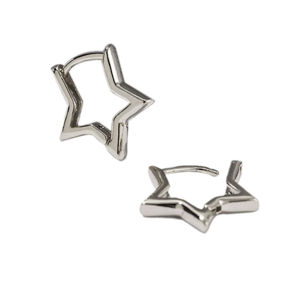 Silver / Guld Färgpläterade Djärva Stjärnörhängen GXaud W9C7 För Kvinnor M5G6 Gold One size