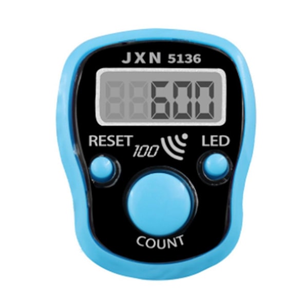 1x Digital Tasbih LED-display Pip-ljud Handräknare Dörr Finger Sembahyang Doorgift Digital Z9H0 blue onesize