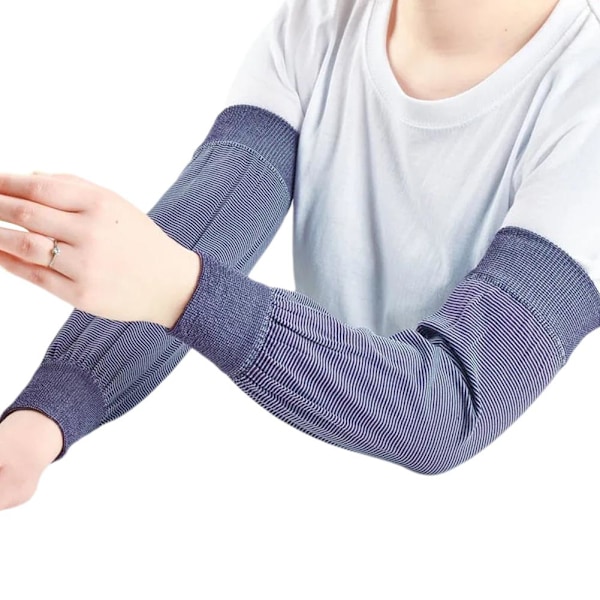 Utomhus andningsbara solskyddsärmar män och kvinnor långa ärmar Blue 1pair