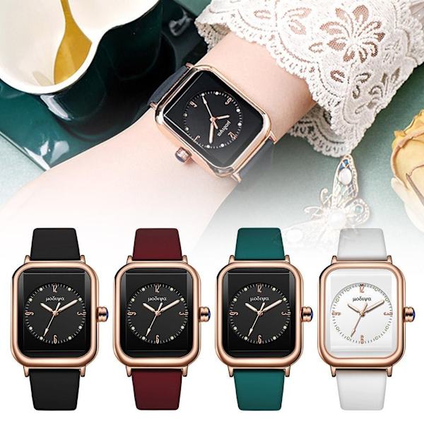 Damklocka Ny 2024 Original Quartz Silikon 9961 Vit Svart Mode Fritid O0r3 Red One size